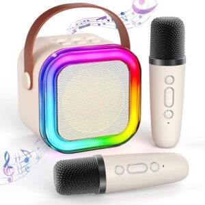 Wireless Microphone with Bluetooth Speaker – Karaoke Portable Mic and Speaker System for Singing & Speaking