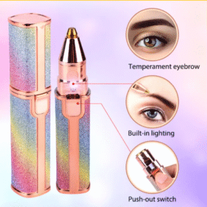 Portable 2 in 1 Women Electric Painless Hair Remover Lady Shaver Eyebrow Shaper Facial Leg Armpit Bikini Body Trimmer